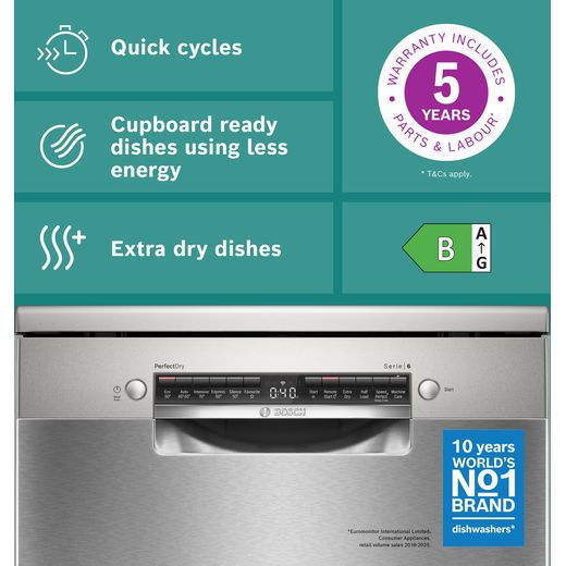 Bosch Series 6 Standard Dishwasher - Silver - Annotation - why buy shot